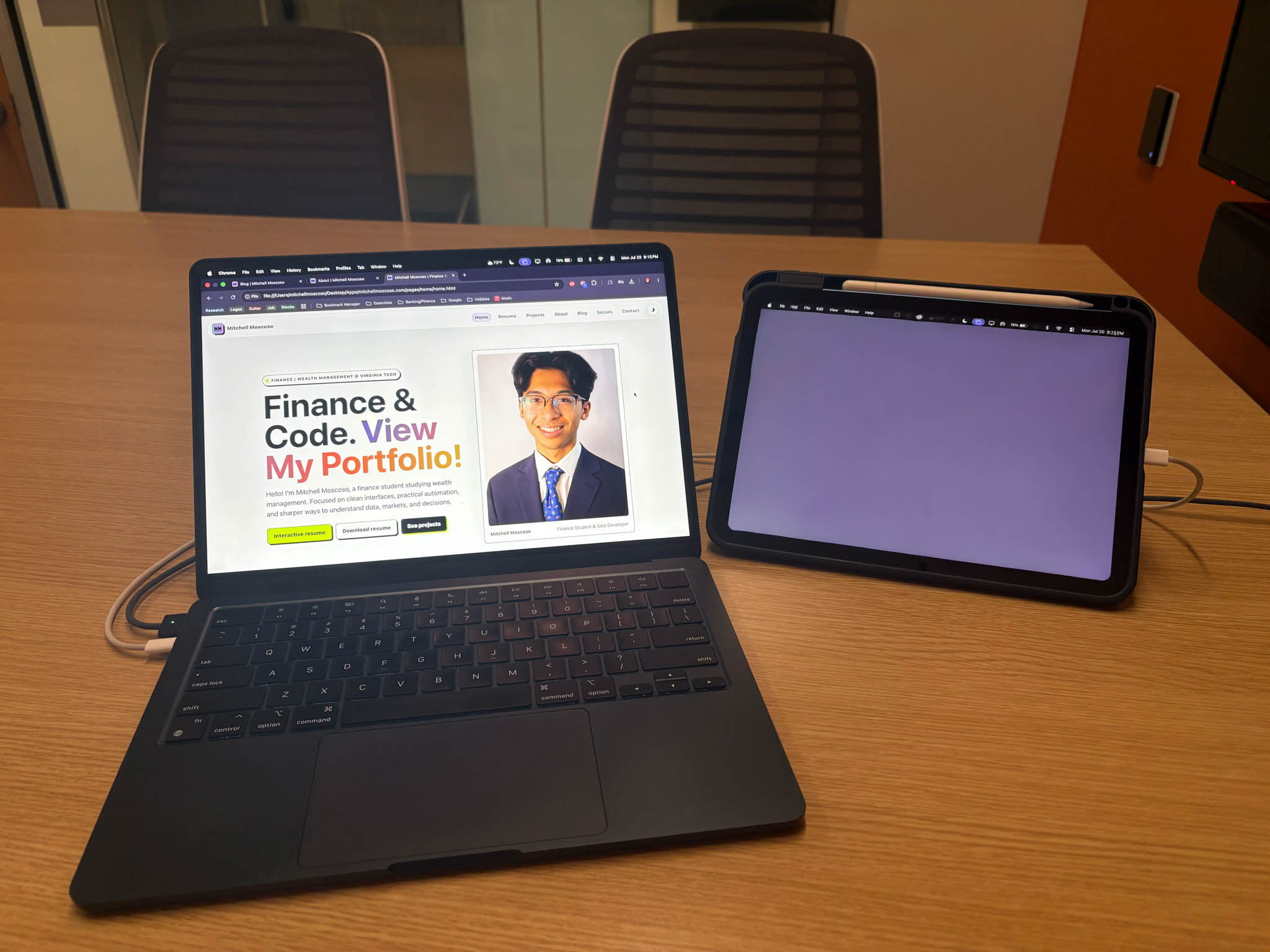 Image of an initial setup