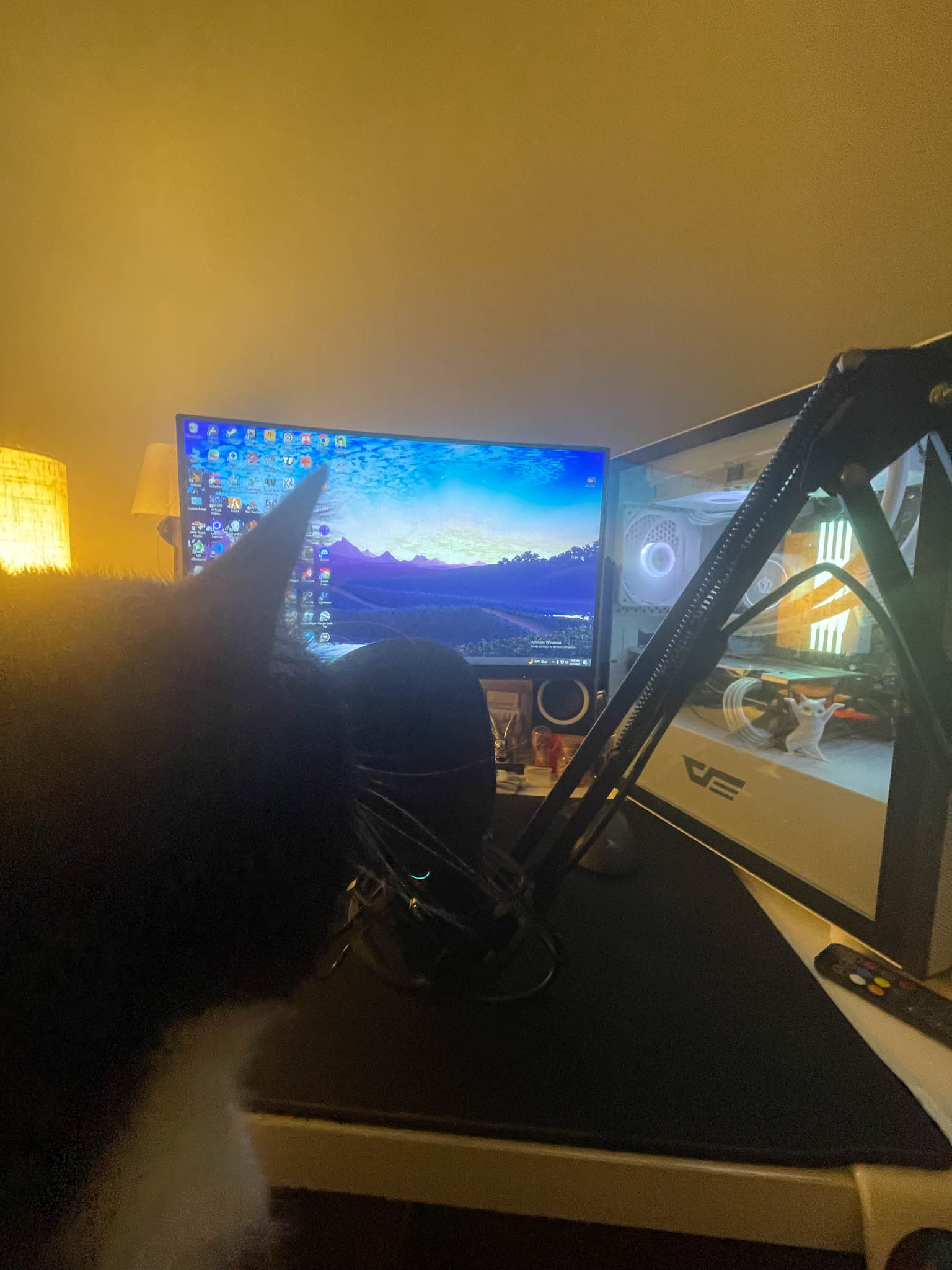 Pandemic coding setup - Dark room coding environment